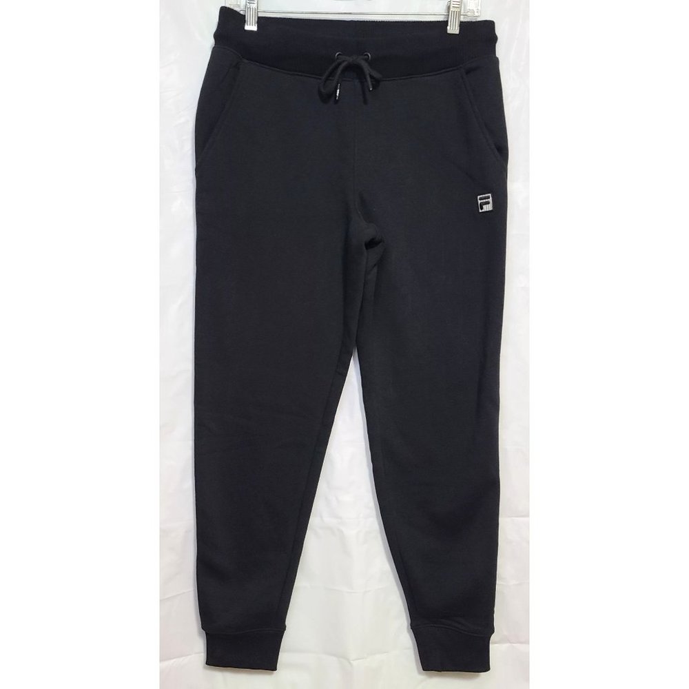Fila Womens Black Athletic Sweatpants Ankle Joggers Sz 36"